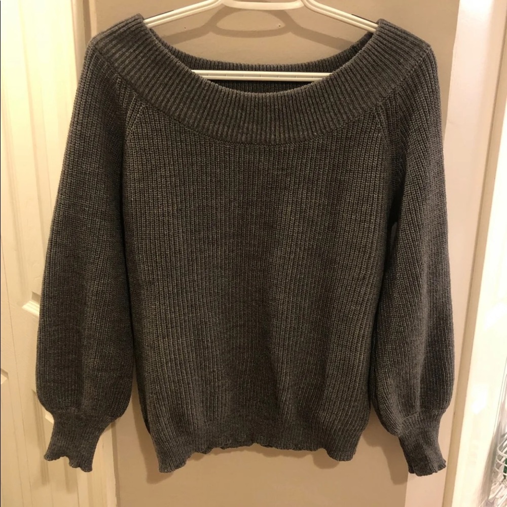 off the shoulder sweater